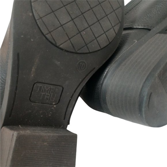 Time and Tru Leather Slouch Tall Boots Size 10 - Picture 11 of 14